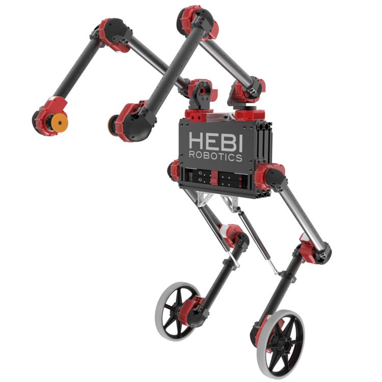 Igor, a self-balancing two-wheeled robot built using the HEBI Robotics platform. Image credit: HEBI Robotics.