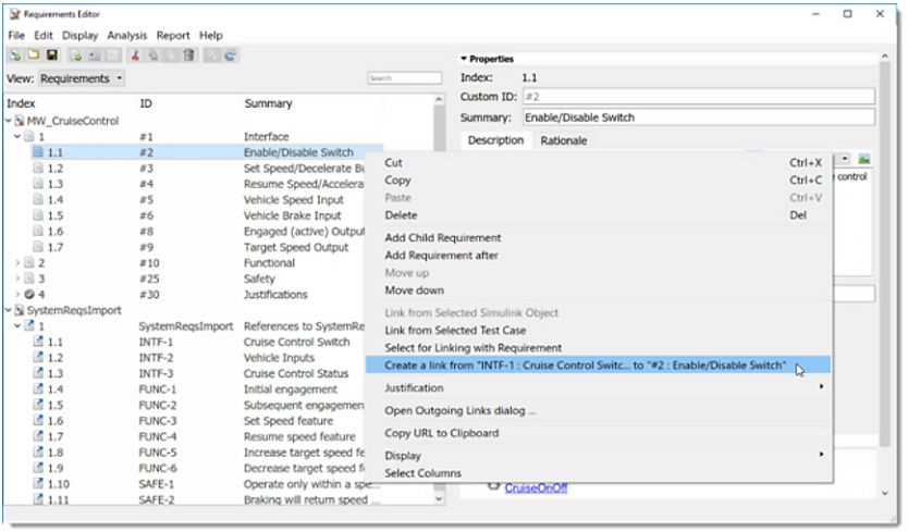 图5：high level需求和low level需求的关联（low level侧）