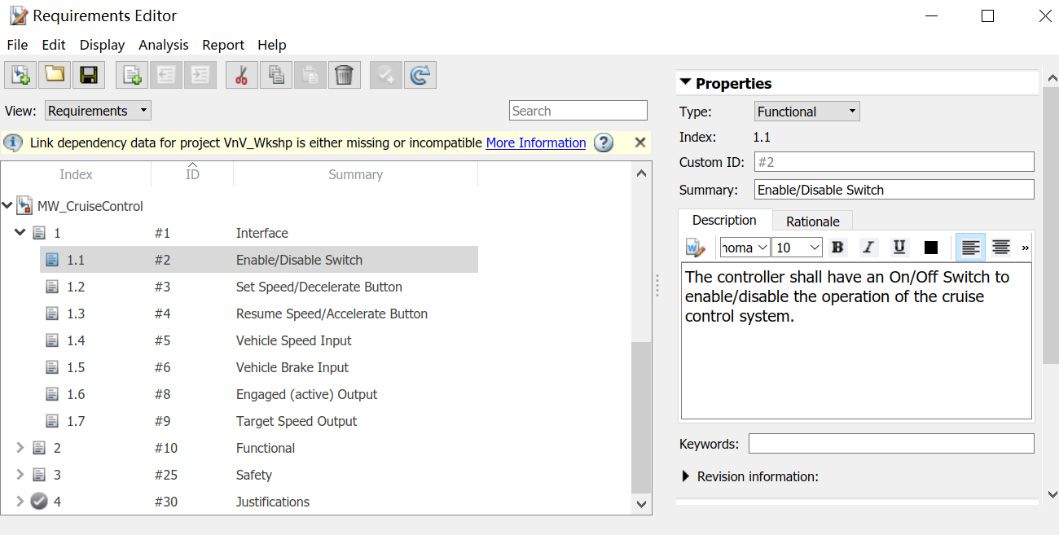 图3：Requirements Editor中编写的low level需求
