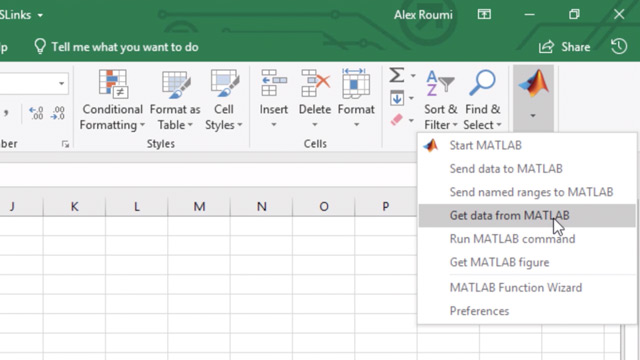 matlab excel symbols