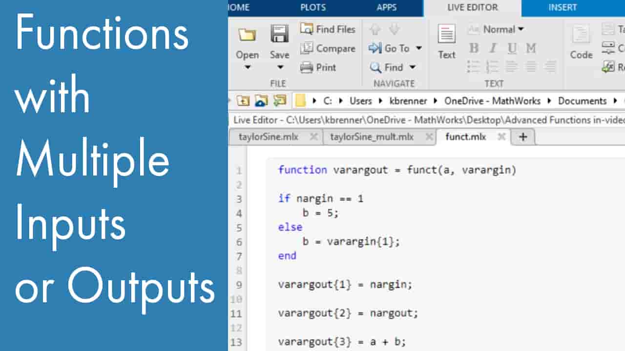 Managing Code in MATLAB: Functions - Video - MATLAB