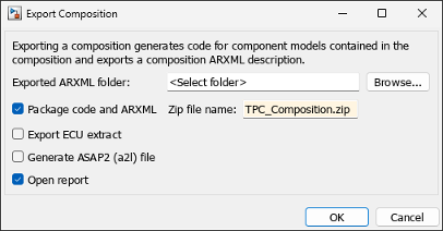 Export Composition dialog box.
