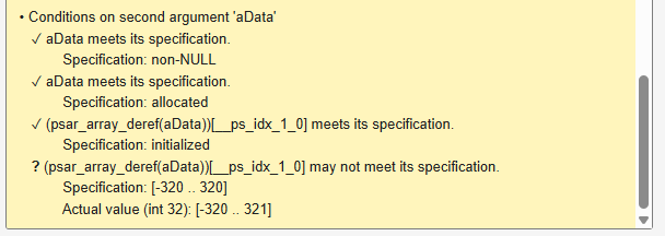 Orange check result for "Invalid use of AUTOSAR runtime environment function".