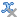 Blue X with gray X icon