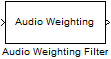 Audio Weighting Filter block
