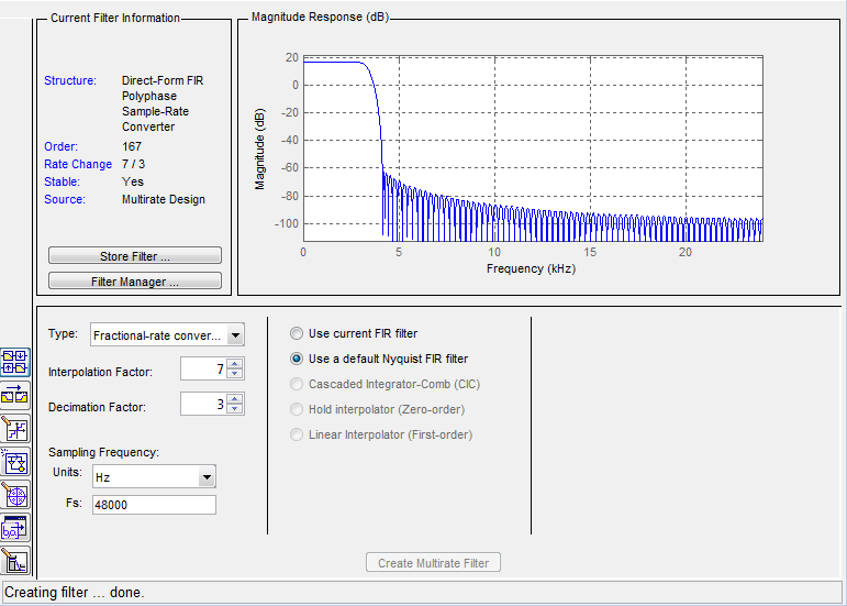 fdatool matlab