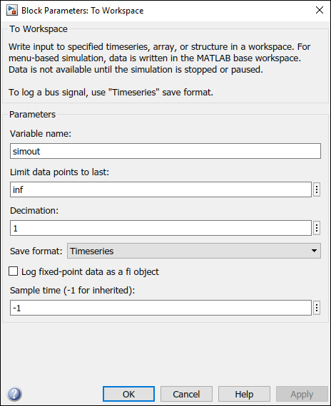 Configure Model to Log Signals on SD Card - MATLAB & Simulink