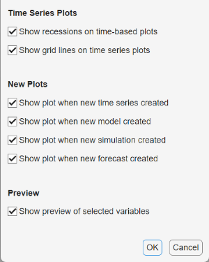 The App Preferences dialog showing all environment options.