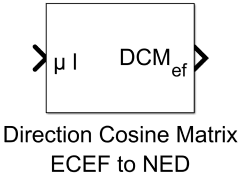 Direction Cosine Matrix ECEF to NED block