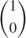 $ \left( \begin{array}{cc} 1 \\ 0 \end{array} \right) $