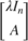 $\left[\begin{array}{c}\lambda I_n\\A\end{array}\right]$