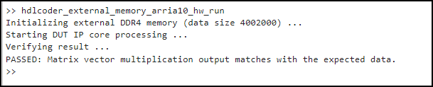 Script generated output