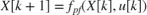 $X[k+1]=f_{pf}(X[k],u[k])$