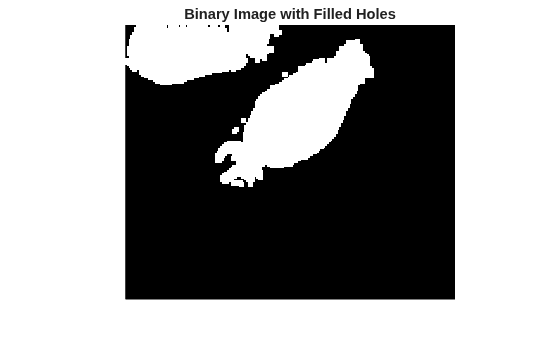 Figure contains an axes object. The hidden axes object with title Binary Image with Filled Holes contains an object of type image.