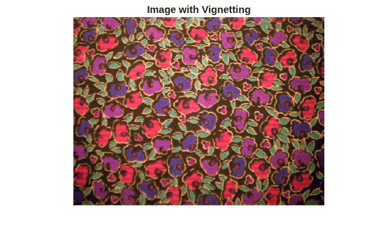 Figure contains an axes object. The hidden axes object with title Image with Vignetting contains an object of type image.