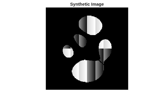 Figure contains an axes object. The hidden axes object with title Synthetic Image contains an object of type image.