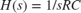 $H(s)=1/sRC$