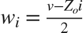 $${w_i} = {{v - {Z_o}i} \over 2}$$