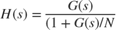 $$H(s)=\frac{G(s)}{(1+G(s)/N}$$