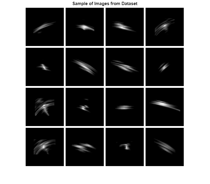Figure contains an axes object. The hidden axes object with title Sample of Images from Dataset contains an object of type image.