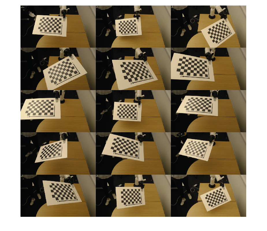 Figure Calibration Images contains an axes object. The hidden axes object contains an object of type image.