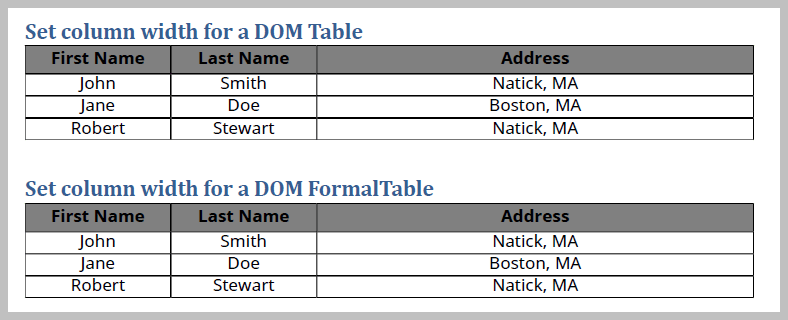 Set Table Column Width Matlab Simulink