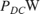 $P_{DC} \rm{W}$