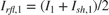 $I_{rfl,1} = (I_1 + I_{sh,1})/2$