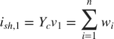 $i_{sh,1} = Y_c v_1 = \displaystyle\sum_{i=1}^{n} w_i$