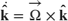 $$ \dot{\mathbf{\hat{k}}}=\overrightarrow{\Omega} \times \mathbf{\hat{k}} $$