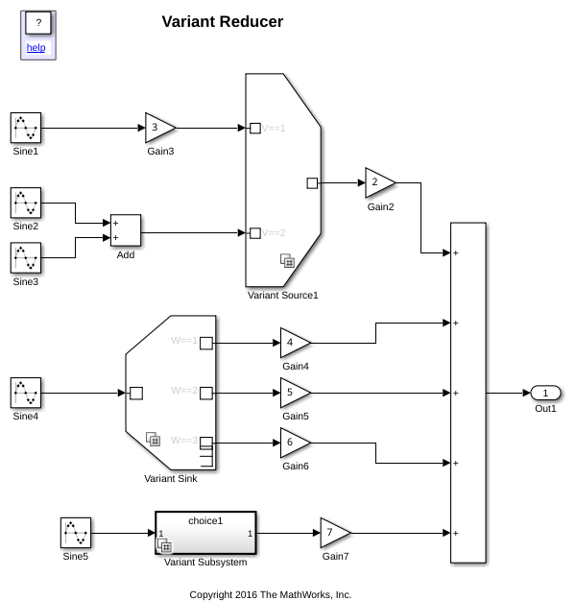 Reduce Model Containing Variant Blocks - MATLAB & Simulink