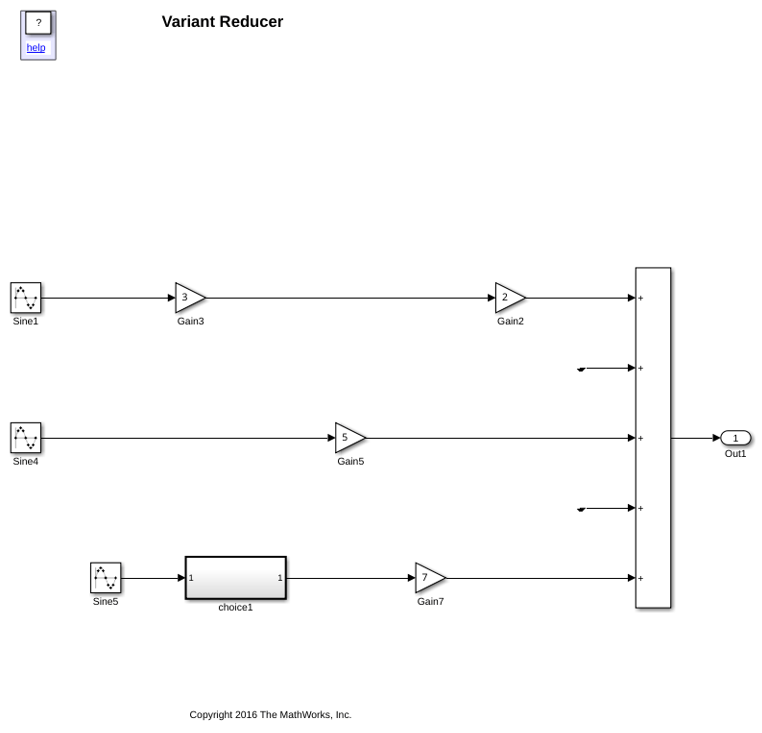 Reduce Model Containing Variant Blocks - MATLAB & Simulink