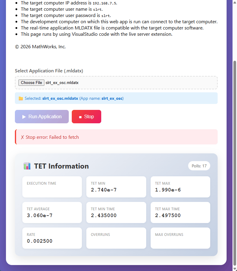 Control Real-Time Application by Using Web App