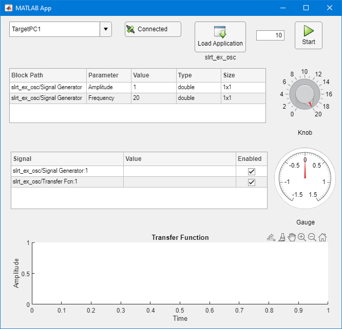 Create App Designer Instrument Panels by Using Simulink Real-Time Components