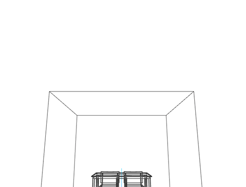 The same 3-D model, with the bottom of the model out-of-view of the camera