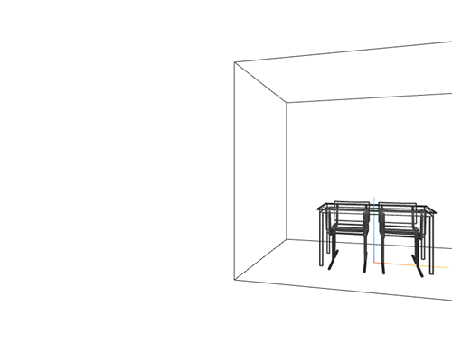 Adjusted view of the 3-D model