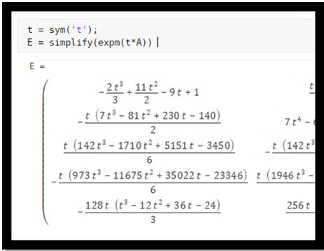 Symbolic Matrix Computation - & Example