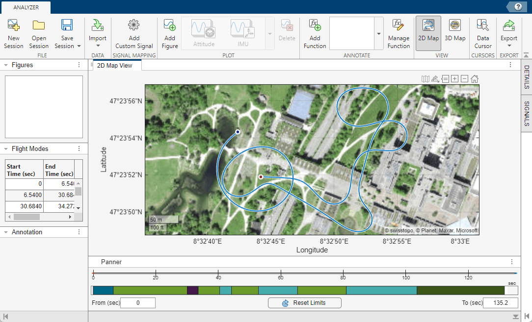 Radar Logentry Example AnalyzeFlightLogFromULOGFileExample_02.png