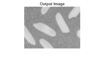 Figure contains an axes object. The hidden axes object with title Output Image contains an object of type image.