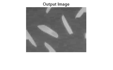 Figure contains an axes object. The hidden axes object with title Output Image contains an object of type image.