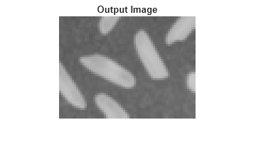 Figure contains an axes object. The hidden axes object with title Output Image contains an object of type image.