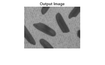 Figure contains an axes object. The hidden axes object with title Output Image contains an object of type image.