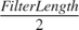 $\frac{FilterLength}{2}$