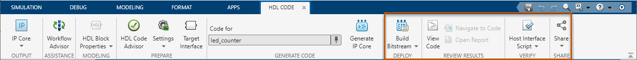 Simulink Toolstrip for Reference Design