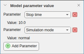 Model parameter value test for the Stop time and Solver model configuration parameters