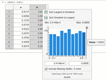 Animation of dragging the slider in a filtering figure in R2023a