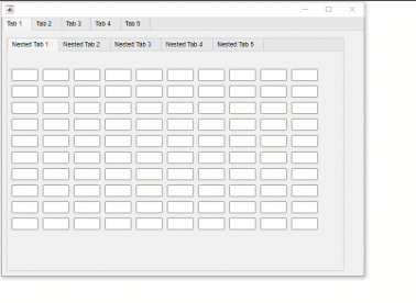 Animation of an app resizing in R2023a. When the figure window size changes, the content in the app does not reposition within the time frame of the animation.