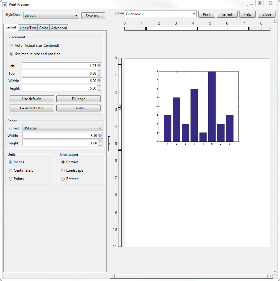 matlab print