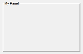 Panel with a beveled-out border