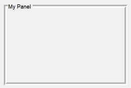 Panel with an etched-in border